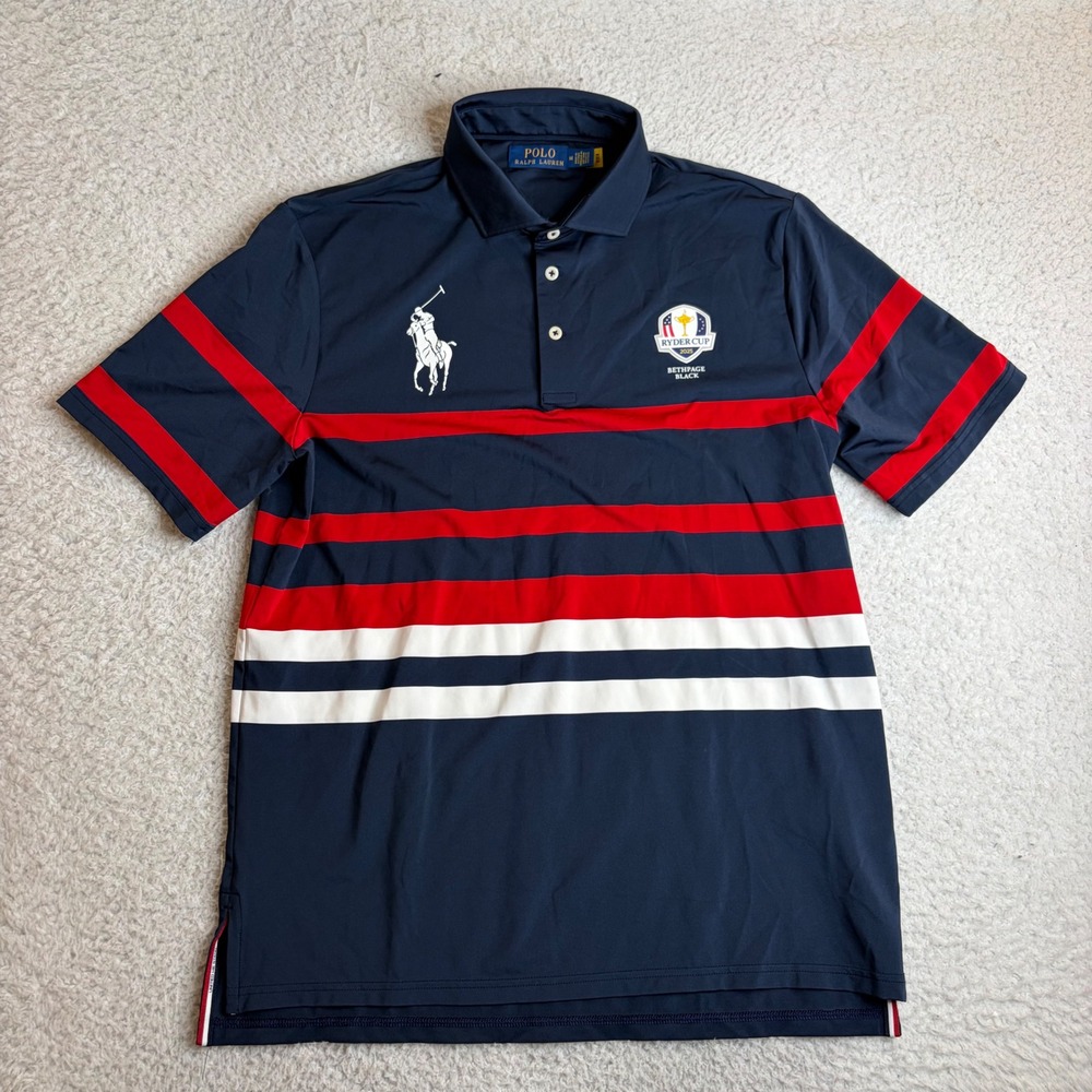 Polo Ralph Lauren Ryder Cup 2025 Bethpage Black Big Pony Polo Shirt Navy Mens M